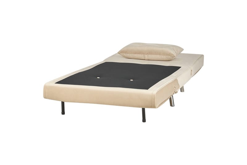 Bäddsoffa Farris - Beige, Silver - Möbler - Stolar & fåtöljer - Fåtölj - Bäddfåtölj