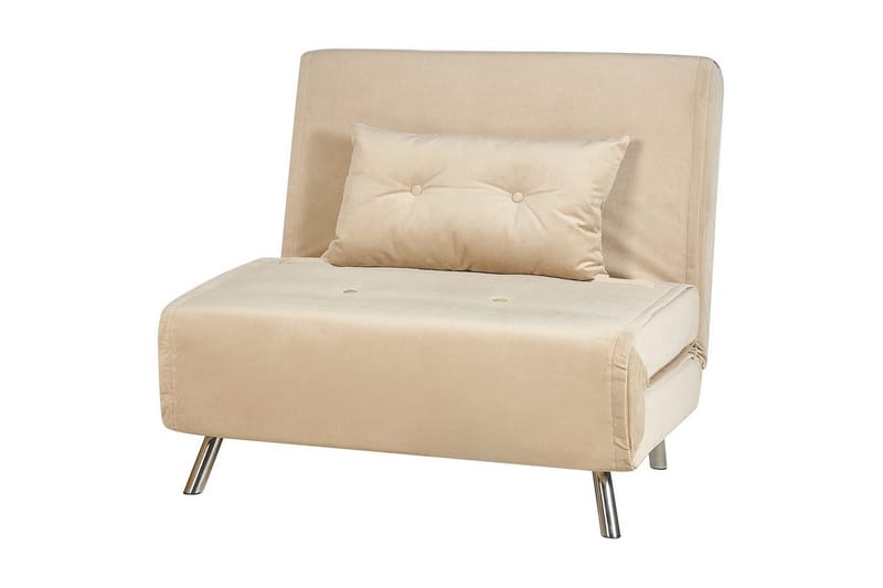 Bäddsoffa Farris - Beige, Silver - Möbler - Stolar & fåtöljer - Fåtölj - Bäddfåtölj