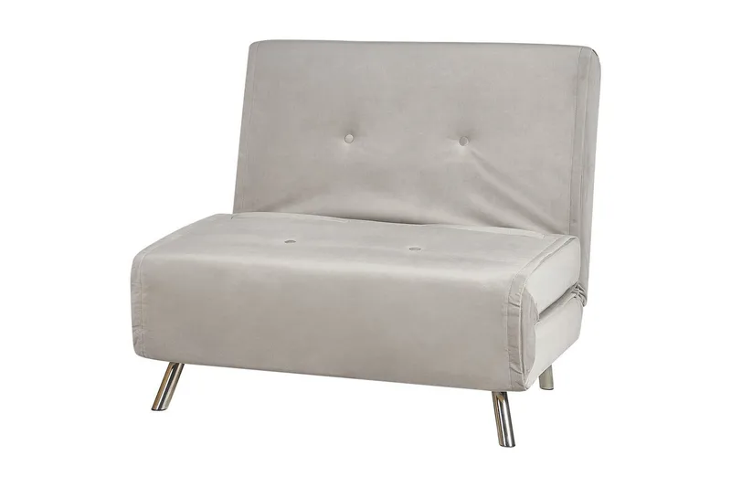 Bäddsoffa Farris - Grå, Silver - Möbler - Stolar & fåtöljer - Fåtölj - Bäddfåtölj