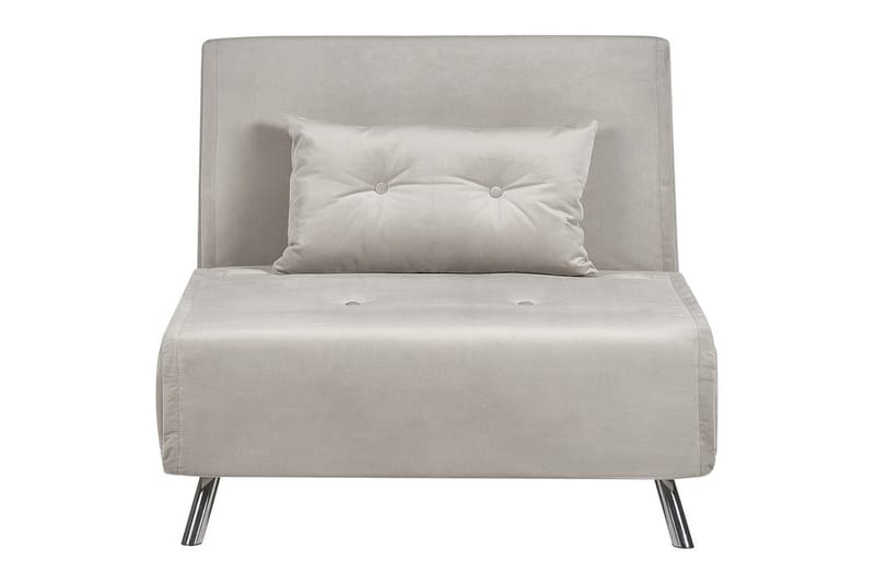 Bäddsoffa Farris - Grå, Silver - Möbler - Stolar & fåtöljer - Fåtölj - Bäddfåtölj