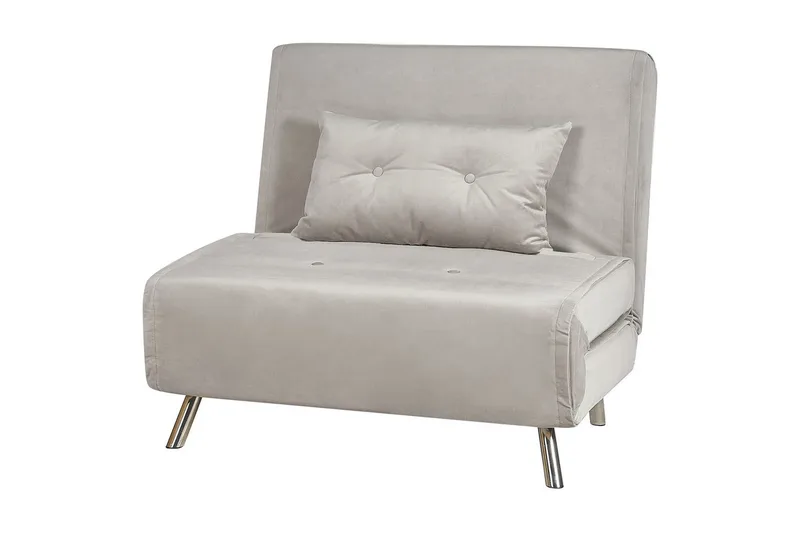 Bäddsoffa Farris - Grå, Silver - Möbler - Stolar & fåtöljer - Fåtölj - Bäddfåtölj