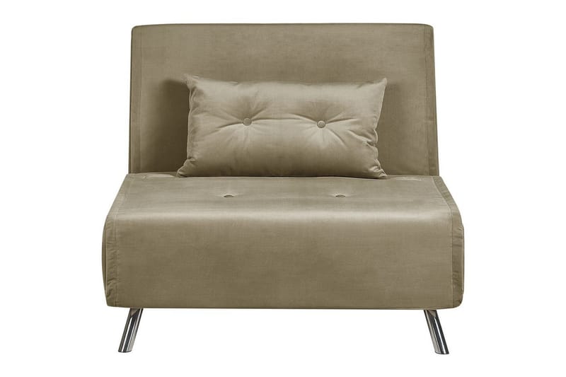 Bäddsoffa Farris - Grön, Silver - Möbler - Stolar & fåtöljer - Fåtölj - Bäddfåtölj