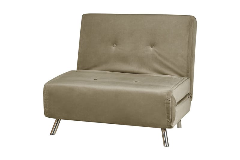 Bäddsoffa Farris - Grön, Silver - Möbler - Stolar & fåtöljer - Fåtölj - Bäddfåtölj