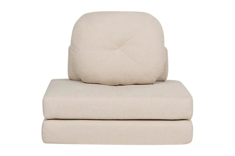 Bäddsoffa Olden, Beige/Polyester, 81x182 cm