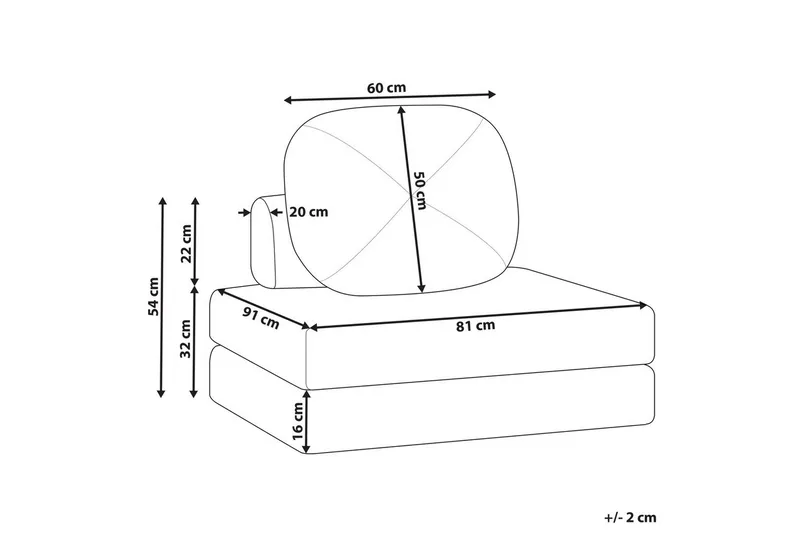 Bäddsoffa Olden - Beige/Polyester, 81x182 cm - Möbler - Stolar & fåtöljer - Fåtölj - Bäddfåtölj