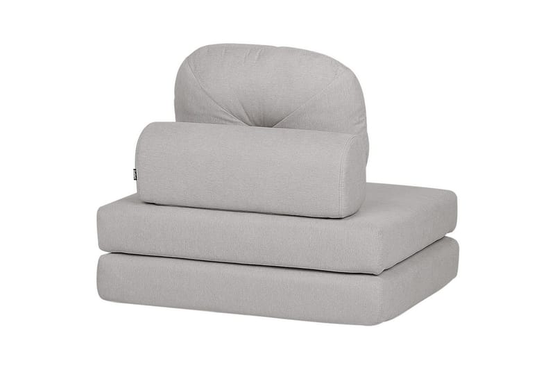 Bäddsoffa Olden - Grå/Polyester, 81x182 cm - Möbler - Stolar & fåtöljer - Fåtölj - Bäddfåtölj
