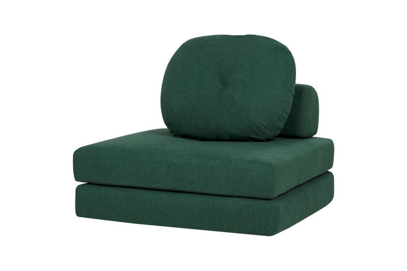 Bäddsoffa Olden - Grön/Polyester, 81x182 cm - Möbler - Stolar & fåtöljer - Fåtölj - Bäddfåtölj