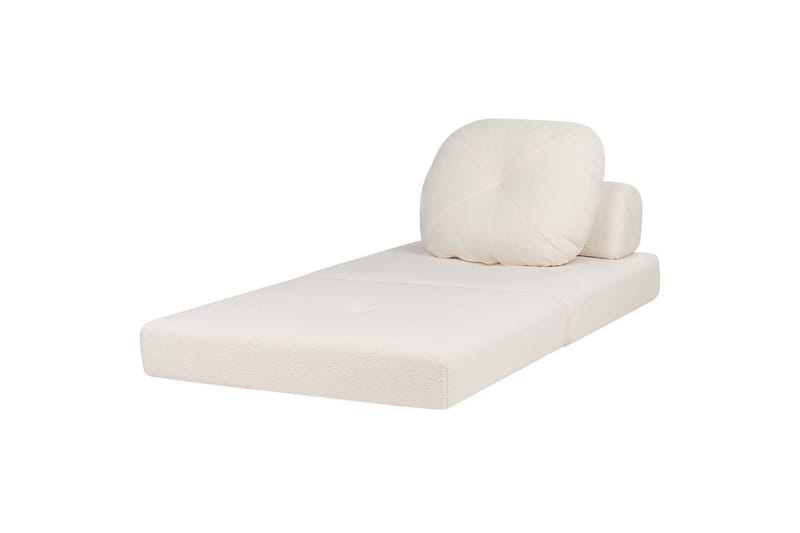 Bäddsoffa Olden - Vit/Bouclé, 81x182 cm - Möbler - Stolar & fåtöljer - Fåtölj - Bäddfåtölj