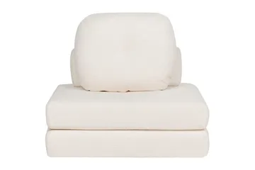 Bäddsoffa Olden - Vit/Bouclé, 81x182 cm - Möbler - Stolar & fåtöljer - Fåtölj - Bäddfåtölj