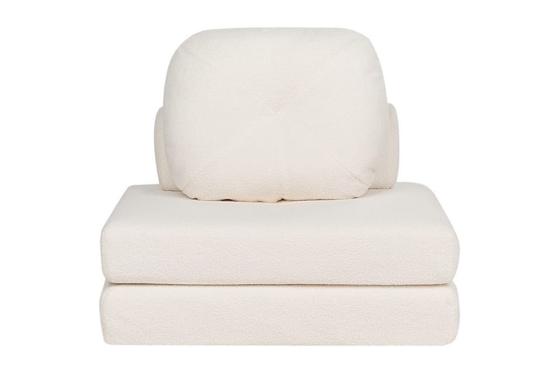 Bäddsoffa Olden - Vit/Bouclé, 81x182 cm - Möbler - Stolar & fåtöljer - Fåtölj - Bäddfåtölj