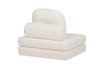Bäddsoffa Olden - Vit/Bouclé, 81x182 cm - Möbler - Stolar & fåtöljer - Fåtölj - Bäddfåtölj