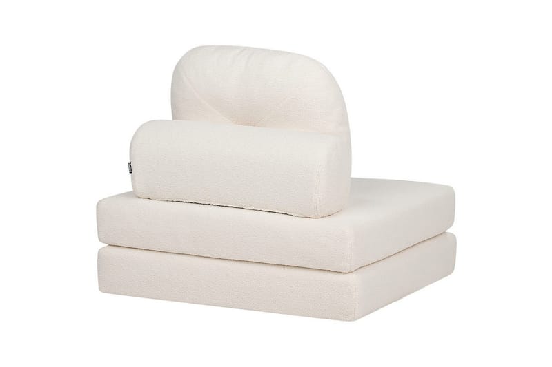 Bäddsoffa Olden - Vit/Bouclé, 81x182 cm - Möbler - Stolar & fåtöljer - Fåtölj - Bäddfåtölj
