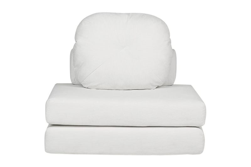 Bäddsoffa Olden - Vit/Manchestertyg, 81x182 cm - Möbler - Stolar & fåtöljer - Fåtölj - Bäddfåtölj