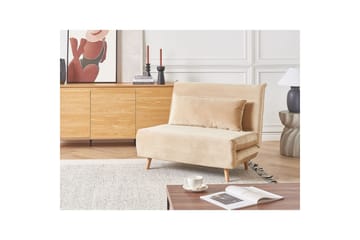 Bäddsoffa Setten - Beige, ljust trä - Möbler - Stolar & fåtöljer - Fåtölj - Bäddfåtölj