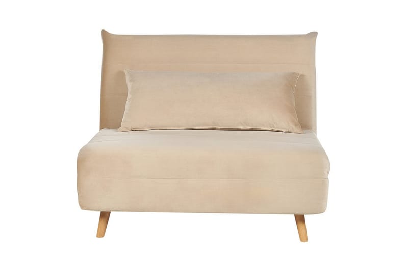 Bäddsoffa Setten, Beige, ljust trä