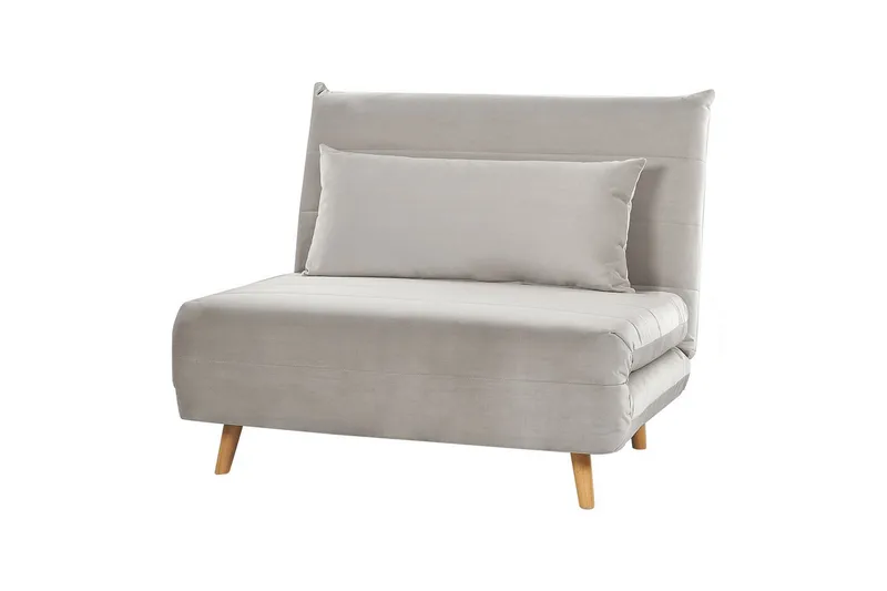 Bäddsoffa Setten - Grå, ljust trä - Möbler - Stolar & fåtöljer - Fåtölj - Bäddfåtölj