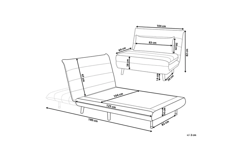 Bäddsoffa Setten - Vit, ljust trä - Möbler - Stolar & fåtöljer - Fåtölj - Bäddfåtölj