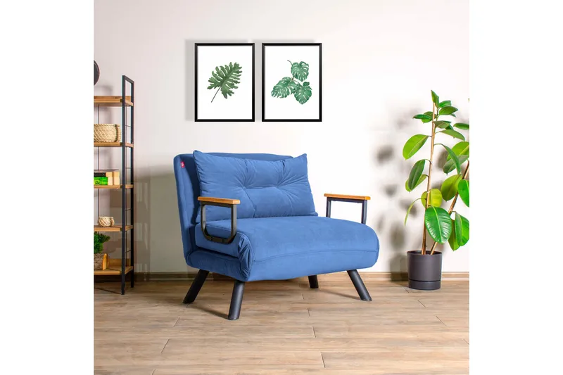 Alfredton Bäddfåtölj 175x60 cm, Blå