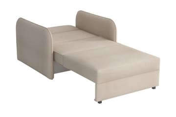 Bensbyn 1-sits Utdragbar Bäddsoffa med Förvaring i Tyg - Beige - Möbler - Soffa - Bäddsoffa