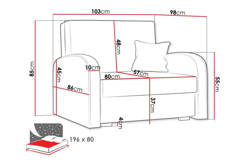 Denegal Bäddfåtölj - Brun - Möbler - Stolar & fåtöljer - Fåtölj - Bäddfåtölj
