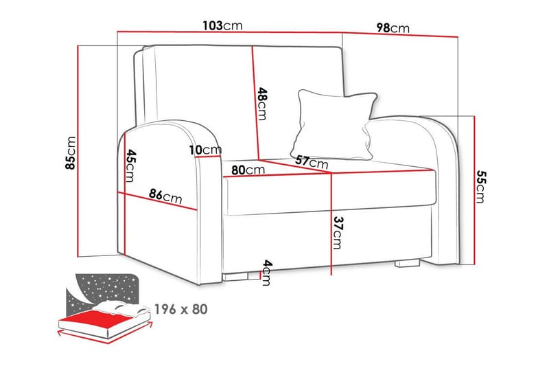 Denegal Bäddfåtölj - Brun - Möbler - Stolar & fåtöljer - Fåtölj - Bäddfåtölj