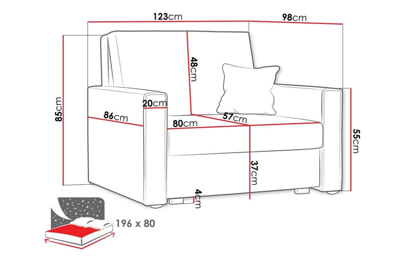 Denegal Bäddfåtölj Dark blue - Möbler - Stolar & fåtöljer - Fåtölj - Bäddfåtölj