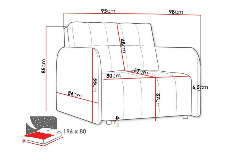 Denegal Bäddfåtölj Dark blue - Möbler - Stolar & fåtöljer - Fåtölj - Bäddfåtölj