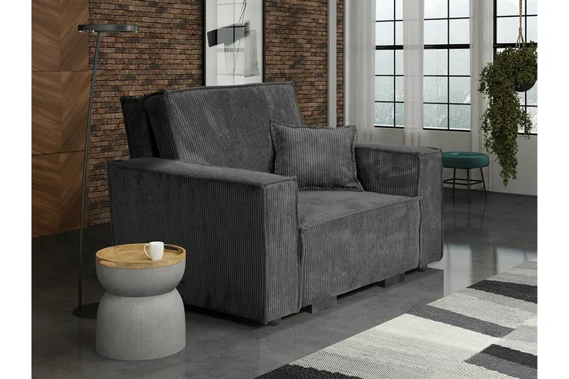 Denegal Bäddfåtölj Dark grey - Möbler - Stolar & fåtöljer - Fåtölj - Bäddfåtölj