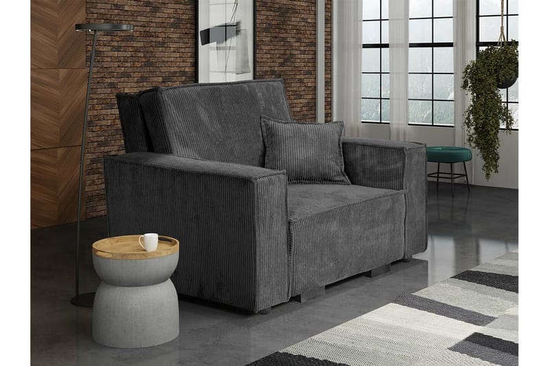 Denegal Bäddfåtölj Dark grey - Möbler - Stolar & fåtöljer - Fåtölj - Bäddfåtölj