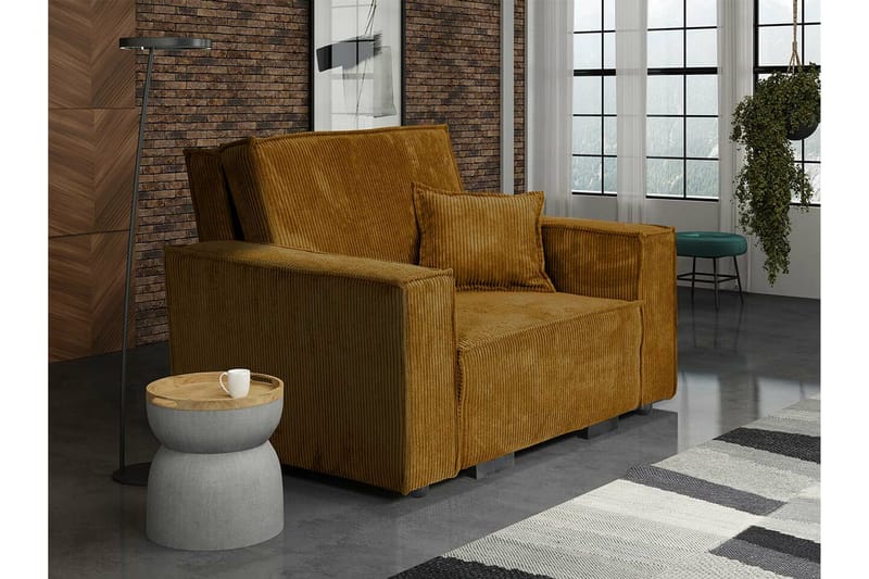 Denegal Bäddfåtölj Dark yellow - Möbler - Stolar & fåtöljer - Fåtölj - Bäddfåtölj