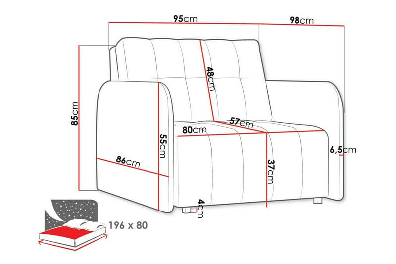 Denegal Bäddfåtölj Light grey/Dark grey - Möbler - Stolar & fåtöljer - Fåtölj - Bäddfåtölj