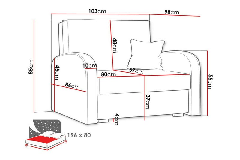 Denegal Bäddfåtölj Light pink - Möbler - Stolar & fåtöljer - Fåtölj - Bäddfåtölj