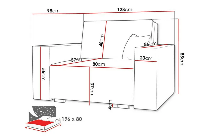Denegal Bäddfåtölj - Möbler - Stolar & fåtöljer - Fåtölj - Bäddfåtölj