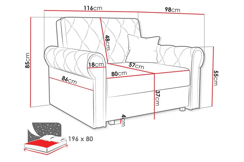 Denegal Bäddfåtölj - Möbler - Stolar & fåtöljer - Fåtölj - Bäddfåtölj
