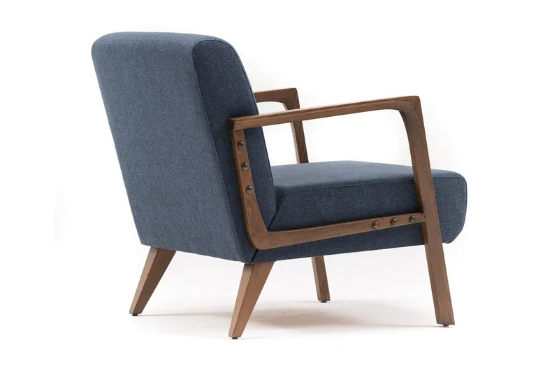 Barrion Fåtölj med Armstöd - Blå - Möbler - Stolar & fåtöljer - Fåtölj