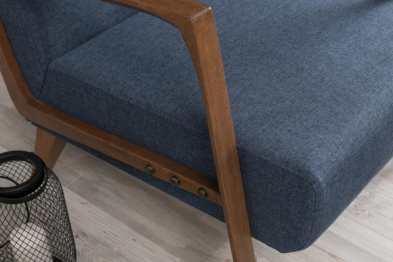 Barrion Fåtölj med Armstöd - Blå - Möbler - Stolar & fåtöljer - Fåtölj