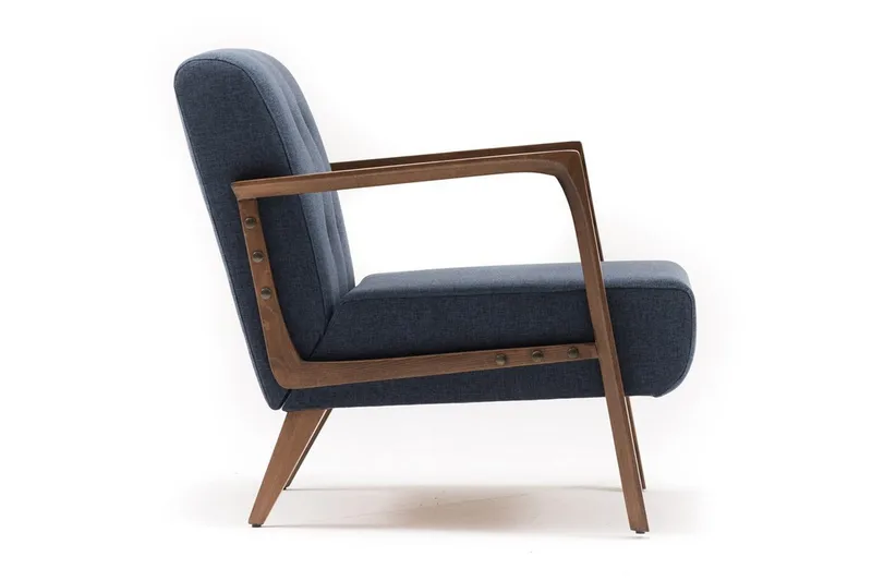 Barrion Fåtölj med Armstöd - Blå - Möbler - Stolar & fåtöljer - Fåtölj