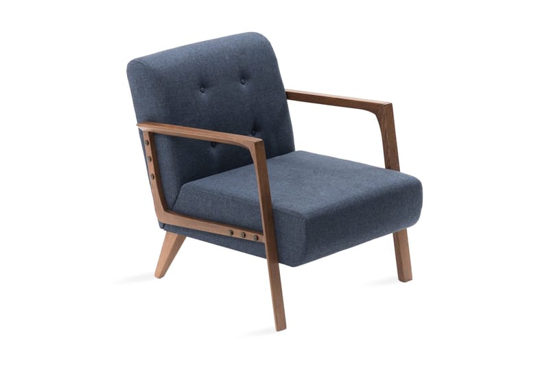 Barrion Fåtölj med Armstöd, Blå