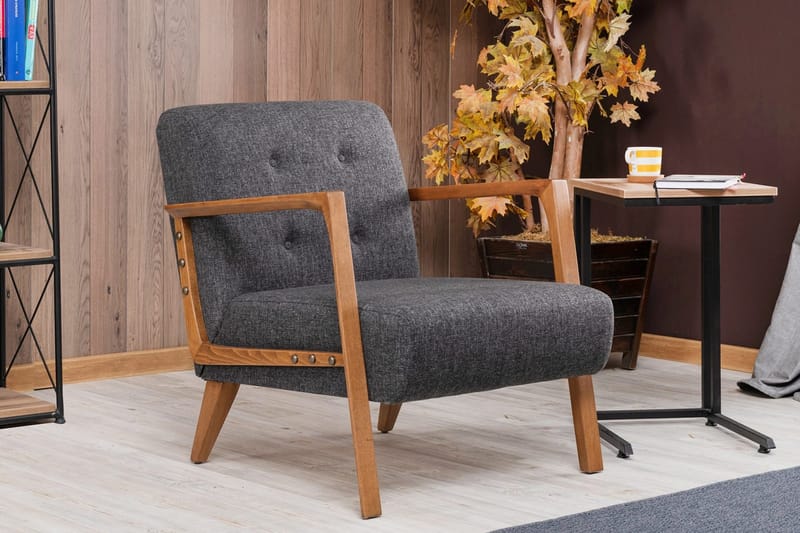 Barrion Fåtölj med Armstöd - Grå - Möbler - Stolar & fåtöljer - Fåtölj