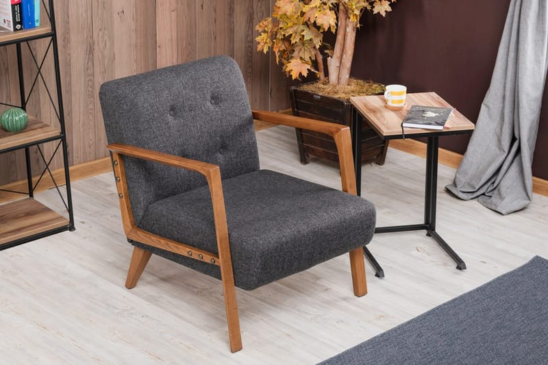 Barrion Fåtölj med Armstöd - Grå - Möbler - Stolar & fåtöljer - Fåtölj