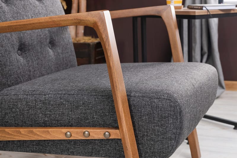 Barrion Fåtölj med Armstöd - Grå - Möbler - Stolar & fåtöljer - Fåtölj