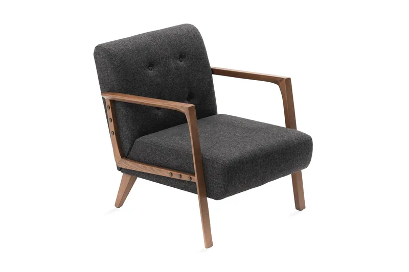 Barrion Fåtölj med Armstöd - Grå - Möbler - Stolar & fåtöljer - Fåtölj