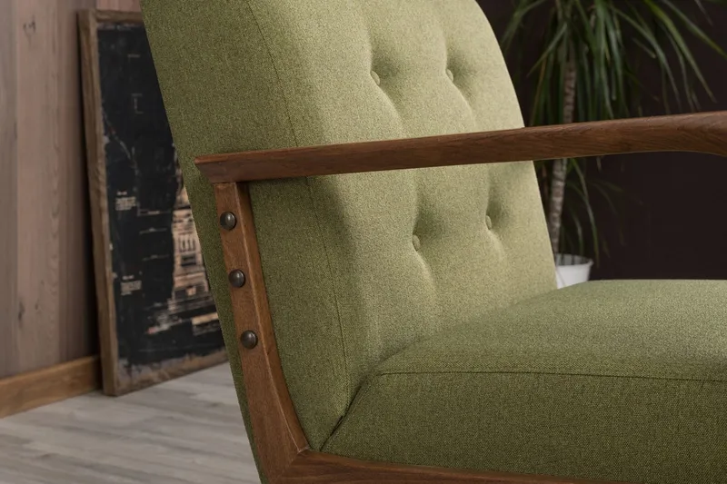 Barrion Fåtölj med Armstöd - Grön - Möbler - Stolar & fåtöljer - Fåtölj