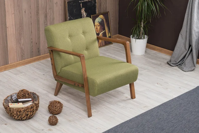 Barrion Fåtölj med Armstöd - Grön - Möbler - Stolar & fåtöljer - Fåtölj