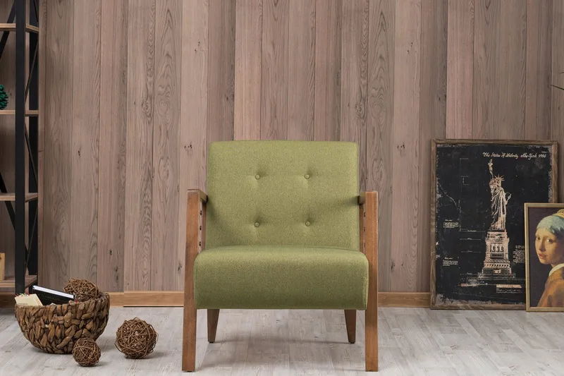 Barrion Fåtölj med Armstöd - Grön - Möbler - Stolar & fåtöljer - Fåtölj