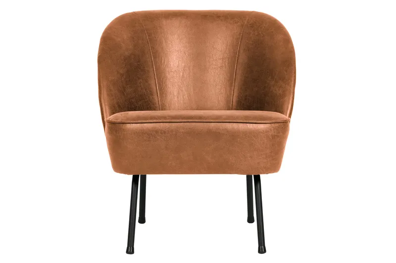 Bastien Retro Fåtölj i Läder - Cognac - Möbler - Stolar & fåtöljer - Fåtölj - Skinnfåtölj & läderfåtölj