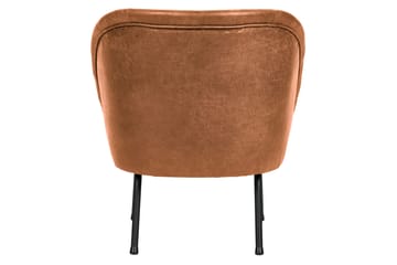 Bastien Retro Fåtölj i Läder - Cognac - Möbler - Stolar & fåtöljer - Fåtölj - Skinnfåtölj & läderfåtölj