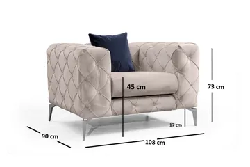 Beachport Fåtölj - Beige - Möbler - Stolar & fåtöljer - Fåtölj - Chesterfield fåtölj