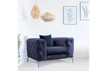 Beachport Fåtölj - Marinblå - Möbler - Stolar & fåtöljer - Fåtölj - Chesterfield fåtölj