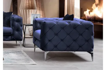 Beachport Fåtölj - Marinblå - Möbler - Stolar & fåtöljer - Fåtölj - Chesterfield fåtölj